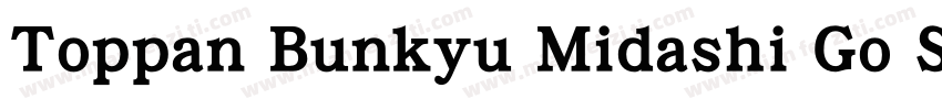Toppan Bunkyu Midashi Go StdN字体转换